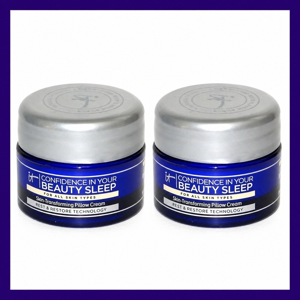 2 x IT Cosmetics Confidence in your Beauty Sleep Night Cream 0.23 fl.oz. 7 ml.